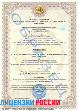Образец разрешение Минеральные Воды Сертификат ISO 50001